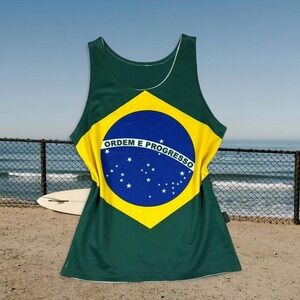 Brazil Flag Tank Top Y2K Streetwear